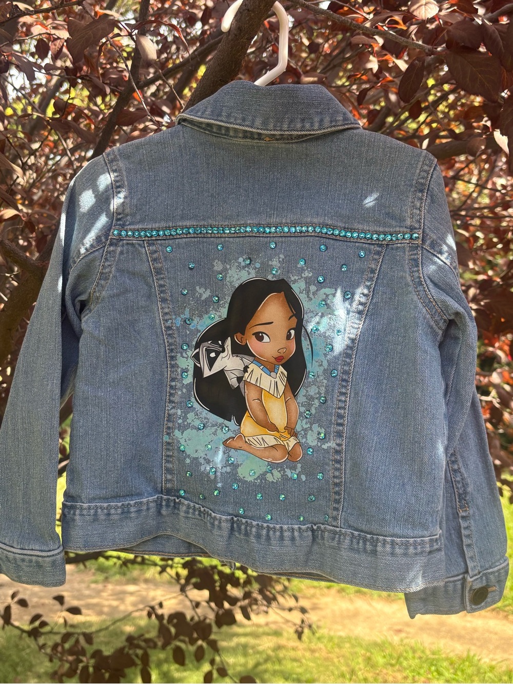 Girls Embellished Jean Jacket Pocahontas Size 4T